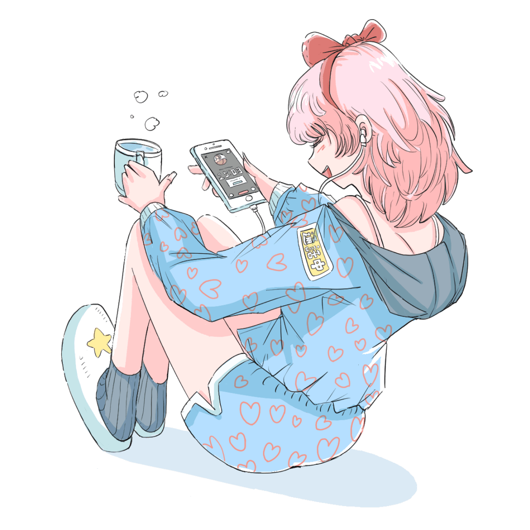 おしでんで推しを応援する女の子